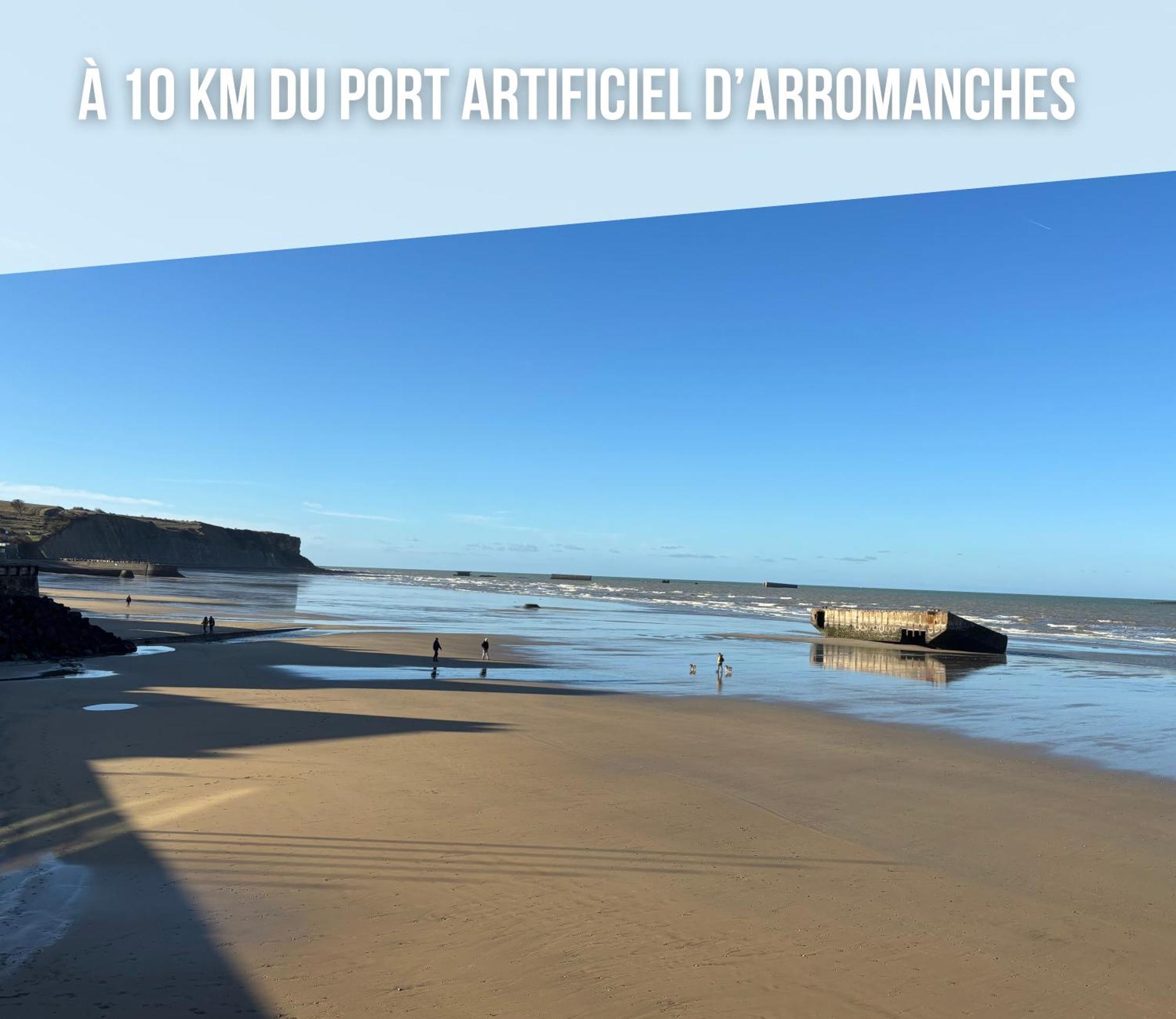 Les Douves Duplex 5 Personnes Lumineux Avec Jardin Et Terrasse Amenagee , Vue Sur Chateau A 5Mn De La Mer, Proche Omaha Beach Et Bayeux Commes 外观 照片